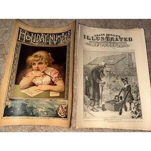 1887 Frank Leslie’s Illustrated Newspaper Holiday Number Color Christmas Cover